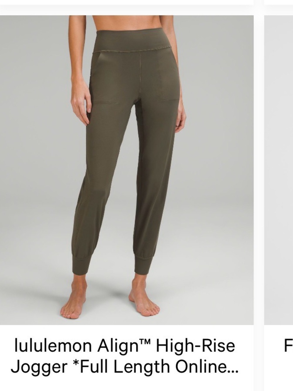 lululemon athletica High-Rise Jogger in Olive Green